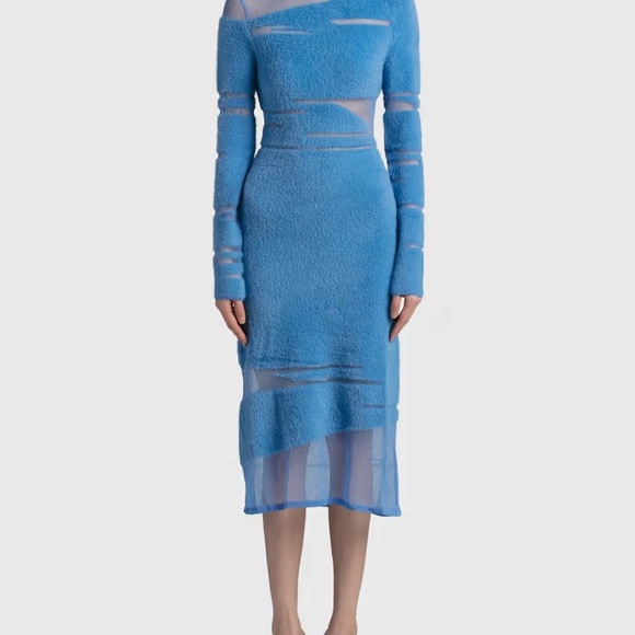 house of sunny long sleeve dress House of Sunny the victoria knitted long sleeve dress in multi
